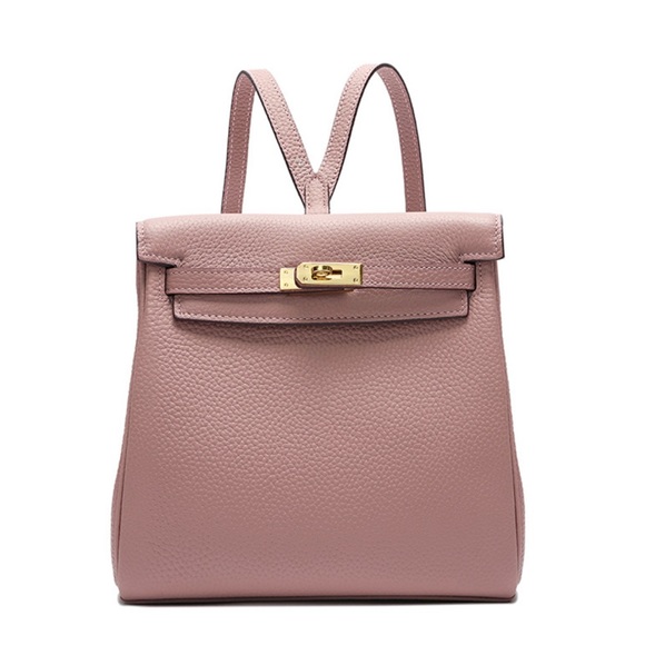 New Camel High Quality Genuine Leather Backpack Shoulder Bag Rucksack Travel - Picture 16 of 16